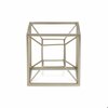 Homeroots 6 x 6 x 6 in. Champagne Metal 3D Cube Decorative Sculpture 399638